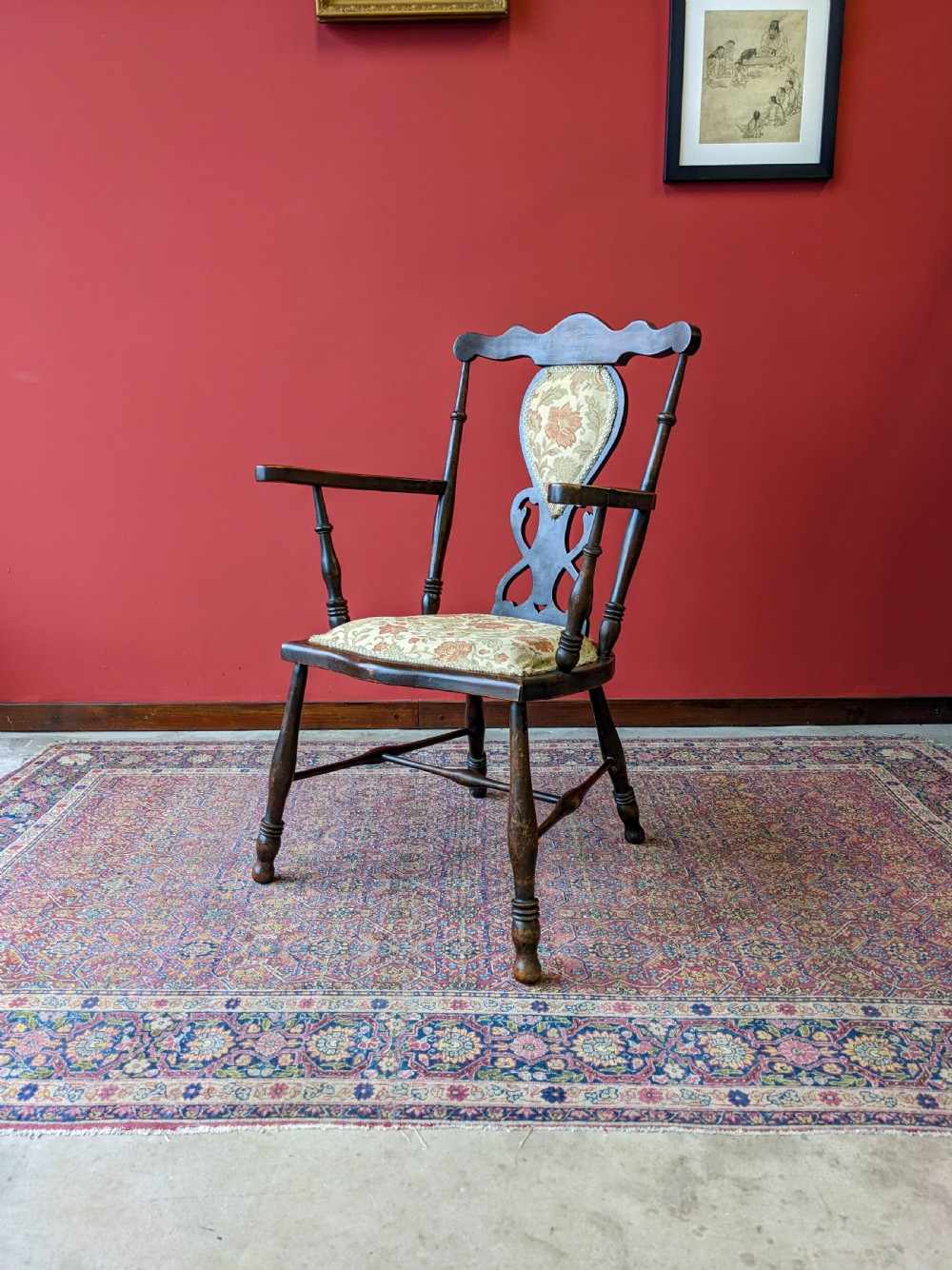 Antique 19th Century Welsh Elm Elbow Chair View V