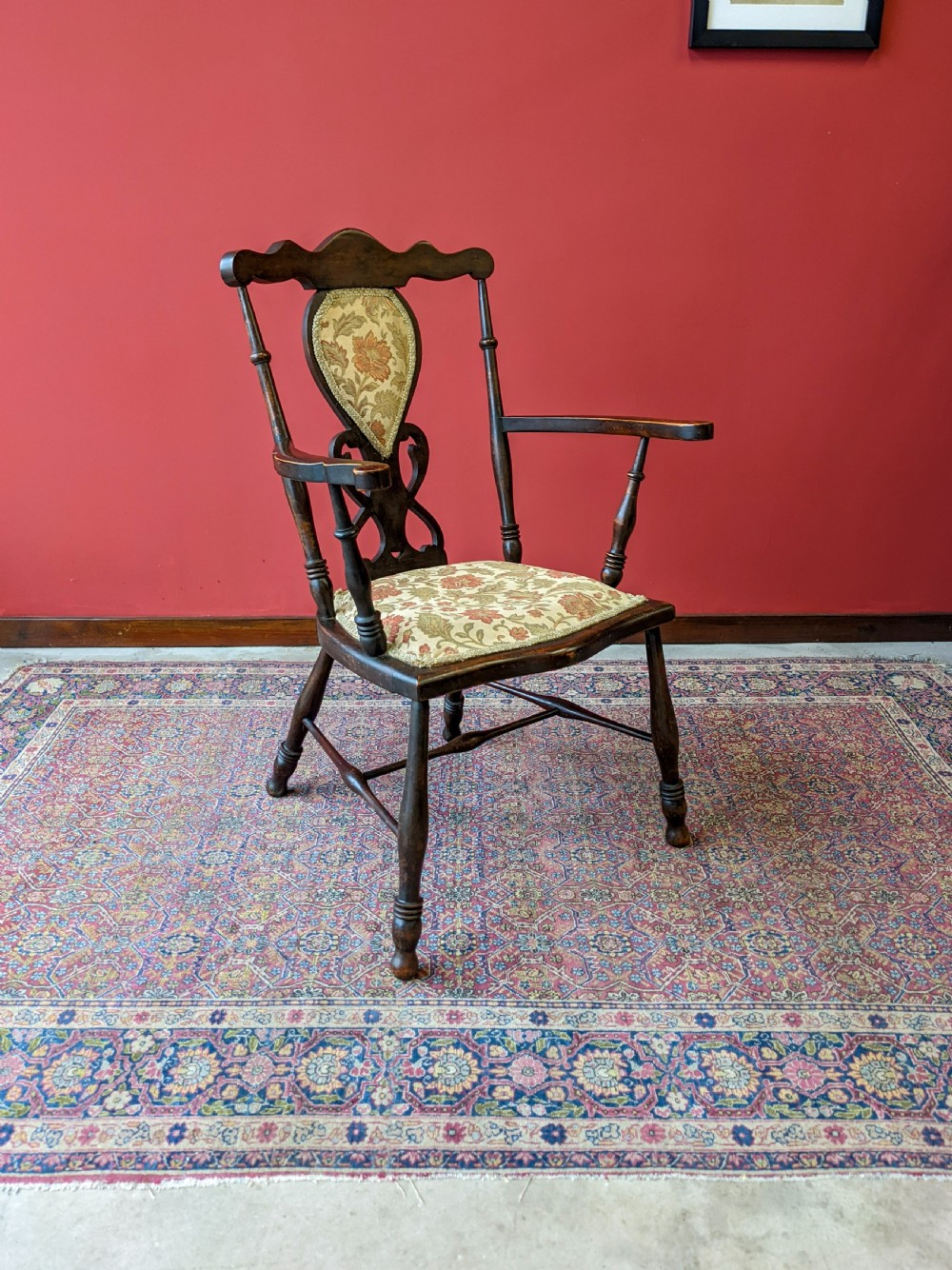 Antique 19th Century Welsh Elm Elbow Chair View VII