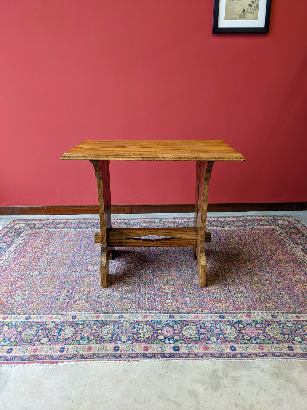 Antique Arts & Crafts Movement Light Oak Coffee Table View II