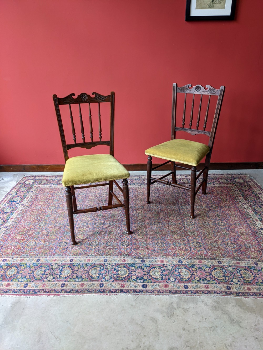 Pair of Antique Victorian Mahogany Parlour Chairs View VI