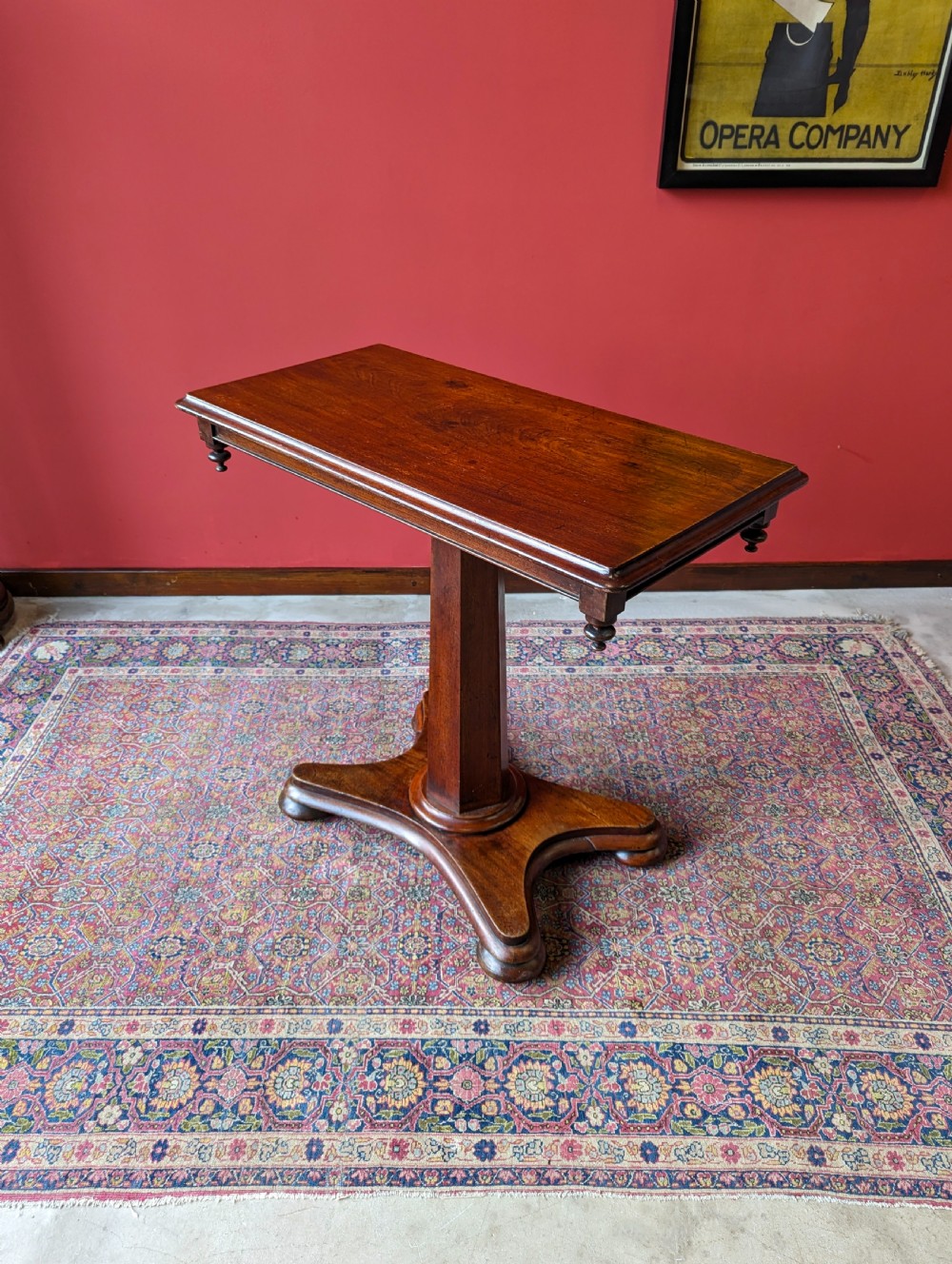 Antique Mid 19th Century Mahogany Pedestal Occasional Table View III