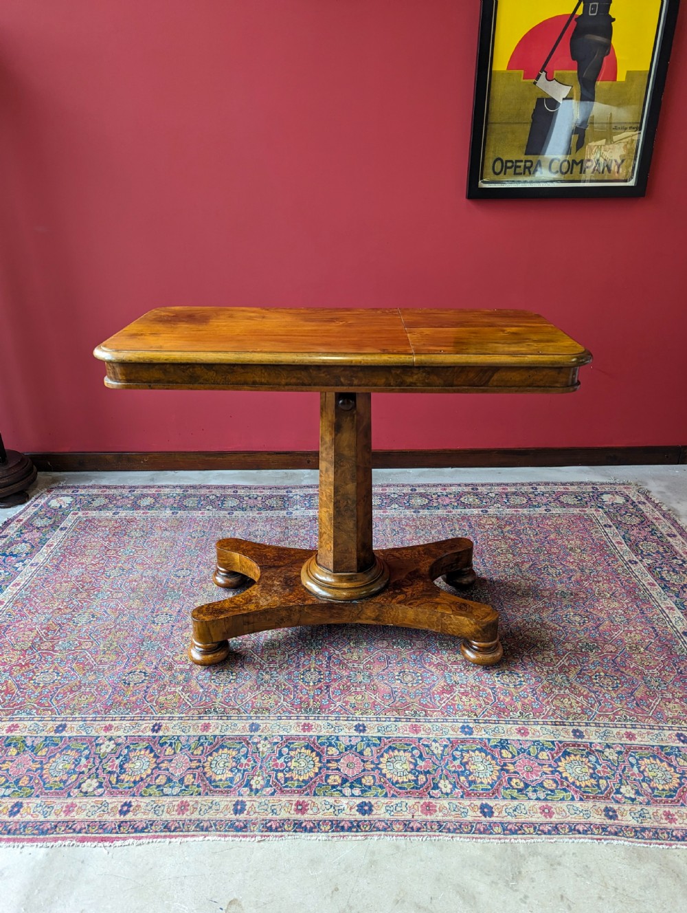 Antique Victorian Walnut Rise & Fall Duet Music Table / Reading Table View X