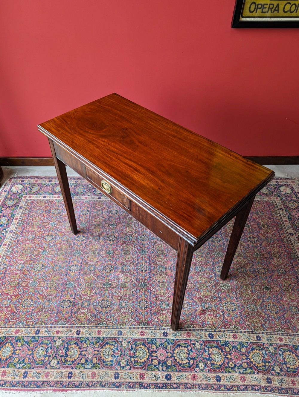 Antique Georgian Mahogany Fold Over Tea Table View XXVI