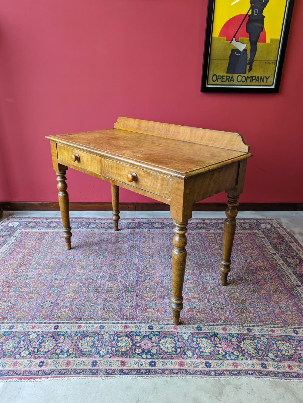 Antique 19th Century Scrumbled Pine Desk View V