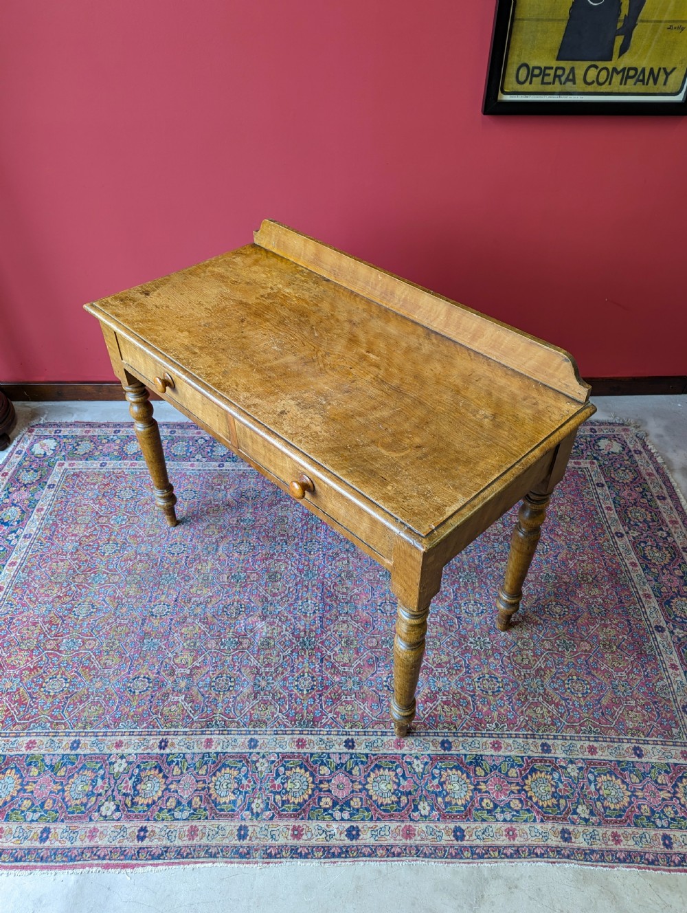 Antique 19th Century Scrumbled Pine Desk View VI