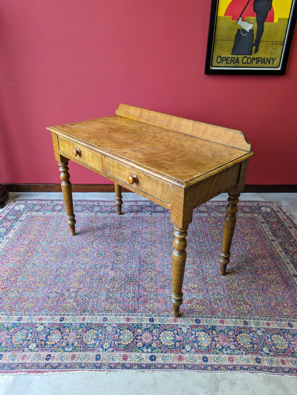 Antique 19th Century Scrumbled Pine Desk View X