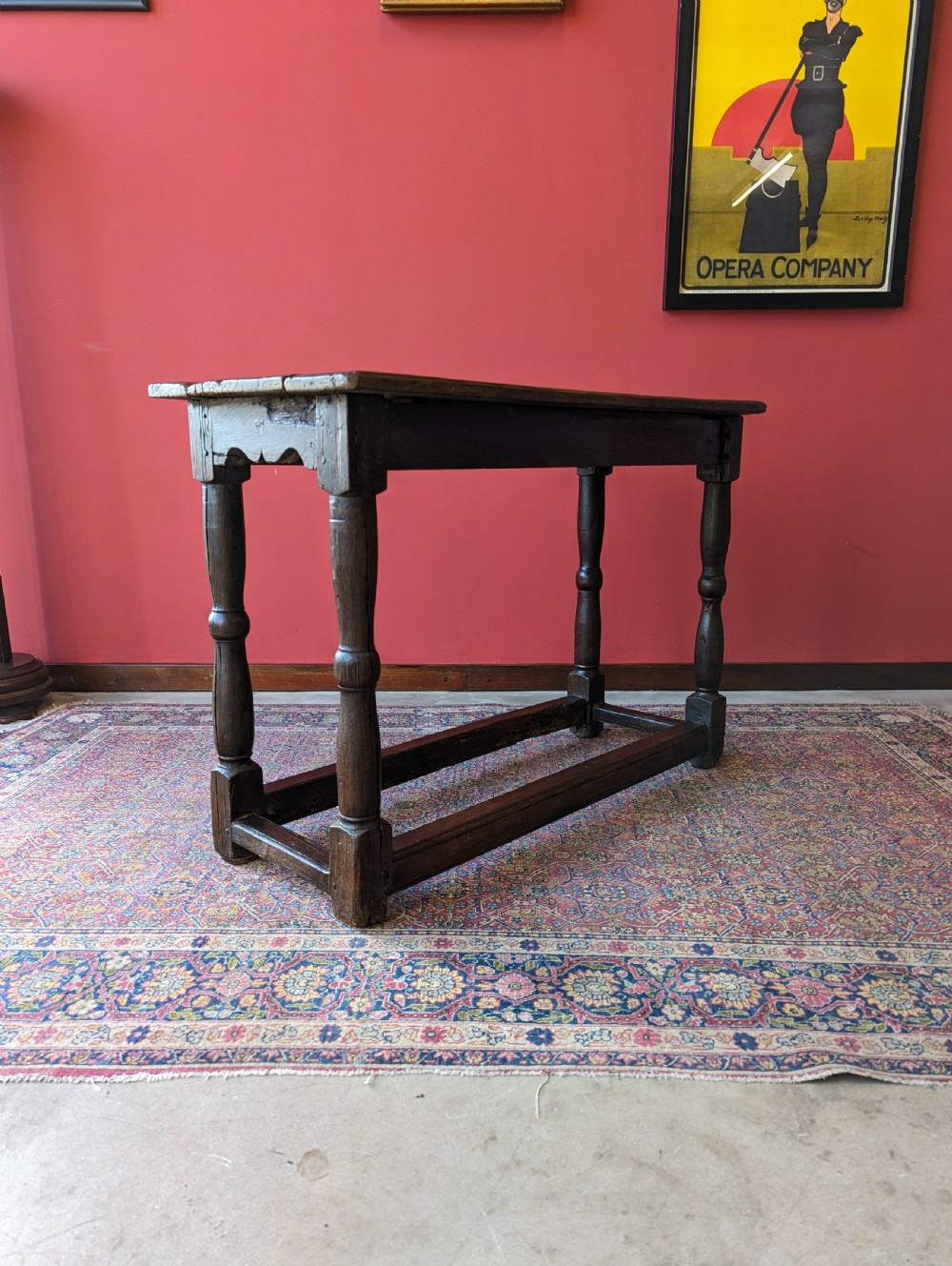 Antique 17th Century Oak & Elm Side Table View II