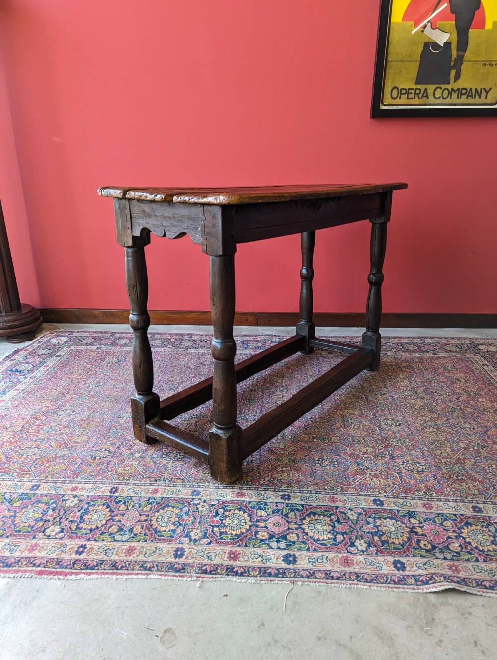 Antique 17th Century Oak & Elm Side Table View VII