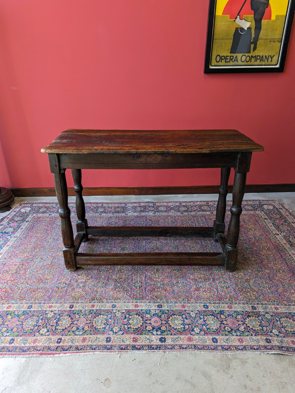 Antique 17th Century Oak & Elm Side Table View X