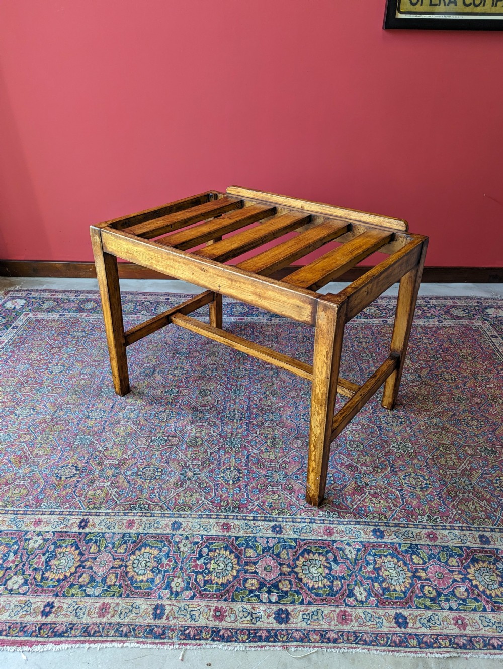 Antique Early 20th Century Beech Luggage Stand