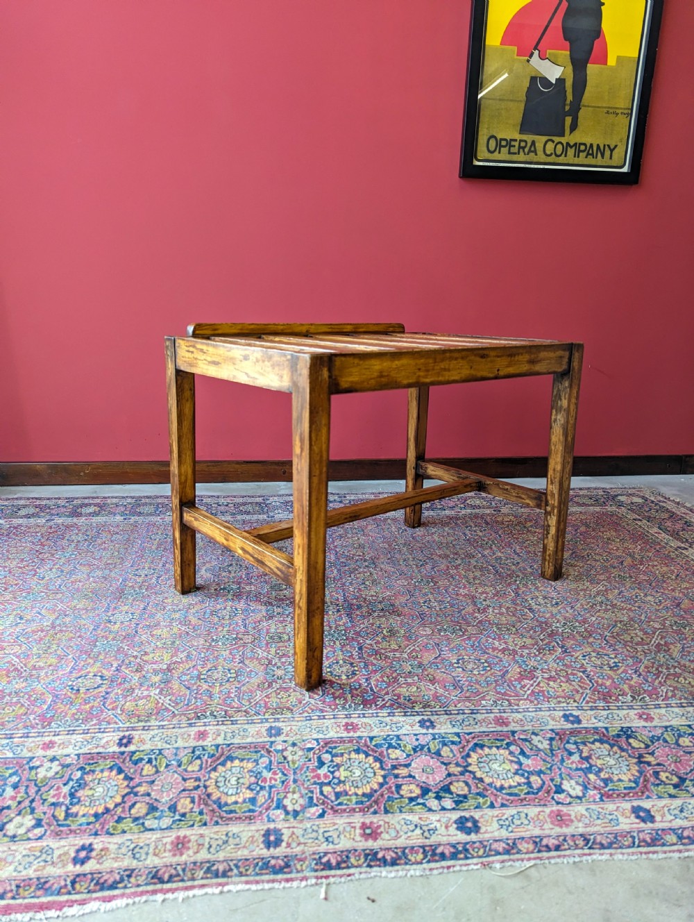Antique Early 20th Century Beech Luggage Stand View VII