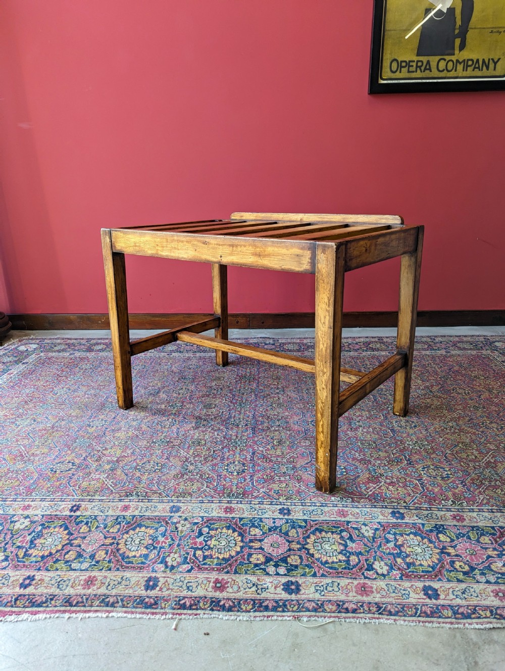 Antique Early 20th Century Beech Luggage Stand View VIII