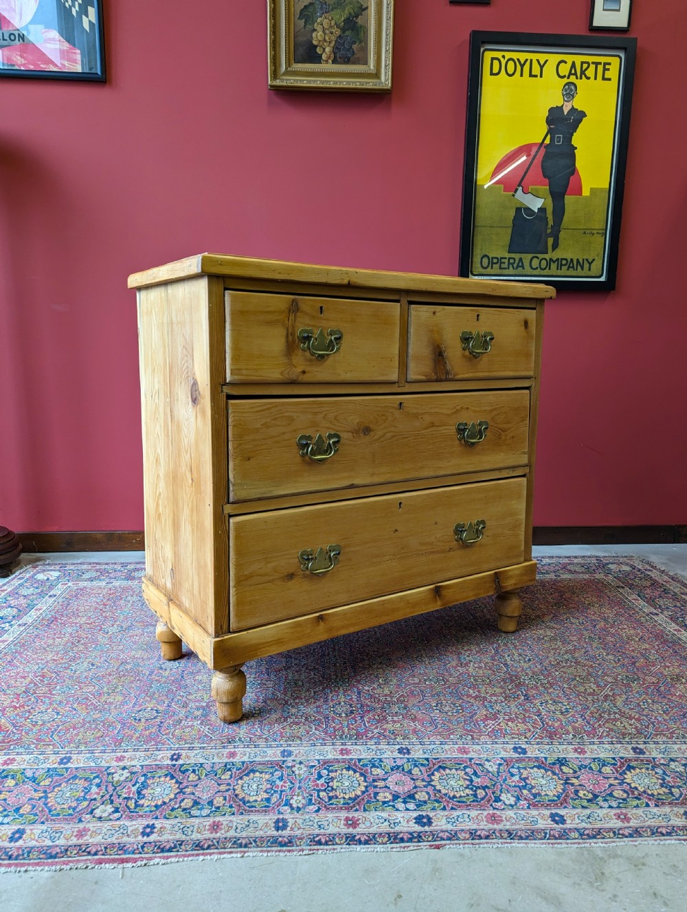Antique Victorian Pine Chest of Drawers View III
