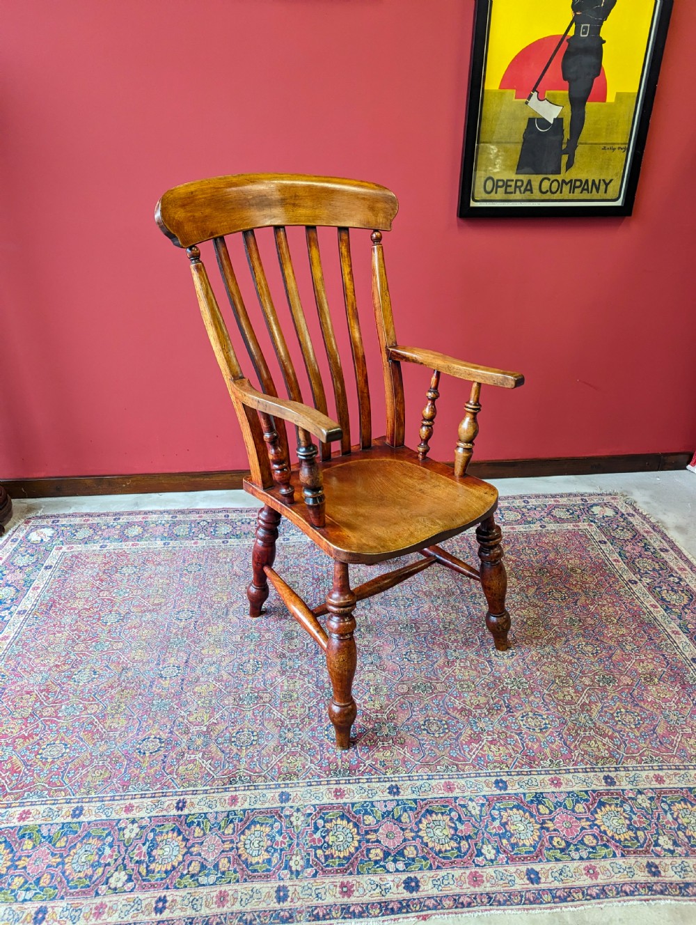 Antique 19th Century Elm & Beech Lath-back Windsor Chair View IV