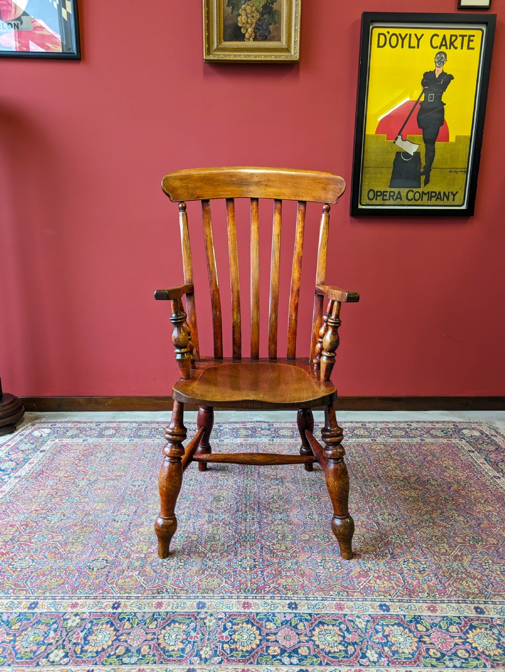 Antique 19th Century Elm & Beech Lath-back Windsor Chair View VII