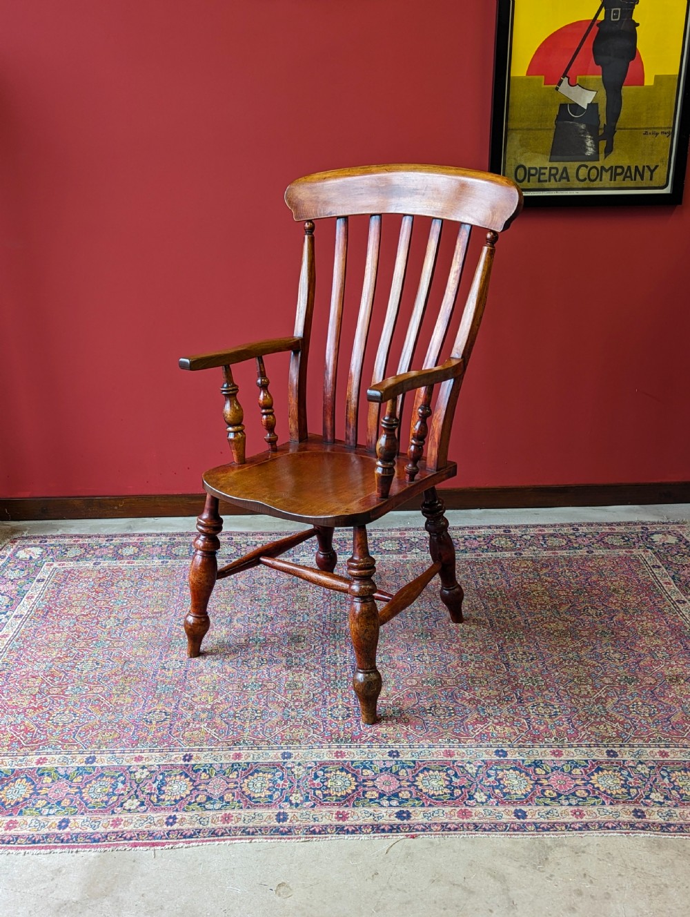 Antique 19th Century Elm & Beech Lath-back Windsor Chair View VIII