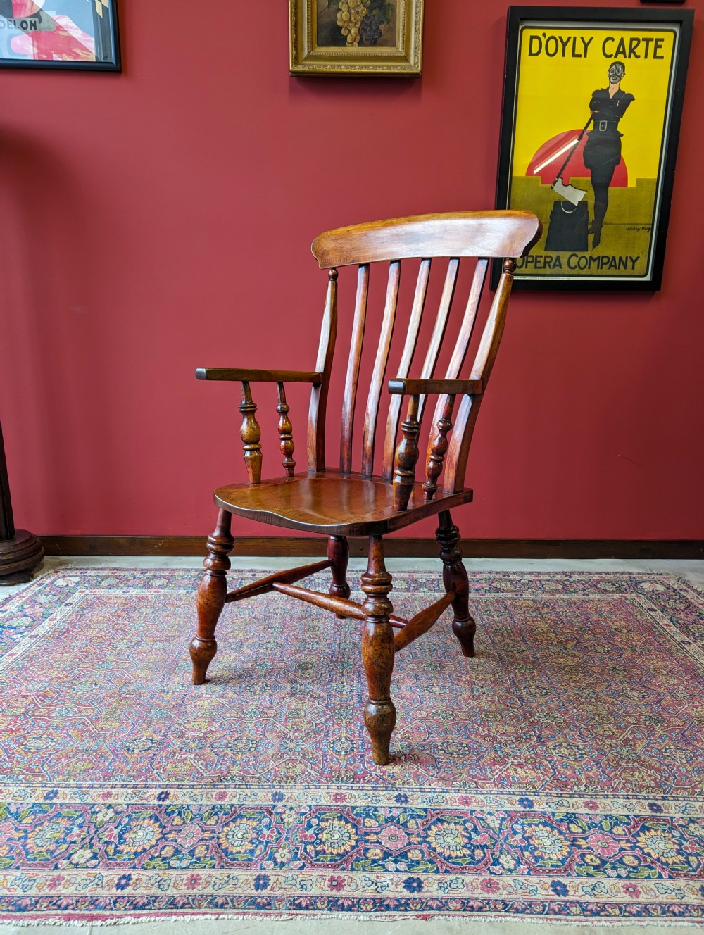 Antique 19th Century Elm & Beech Lath-back Windsor Chair View IX