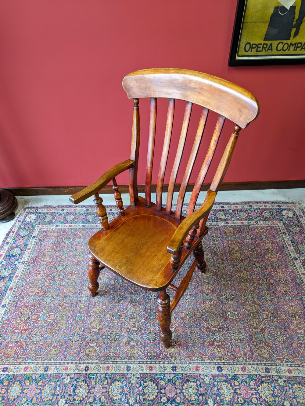 Antique 19th Century Elm & Beech Lath-back Windsor Chair View X
