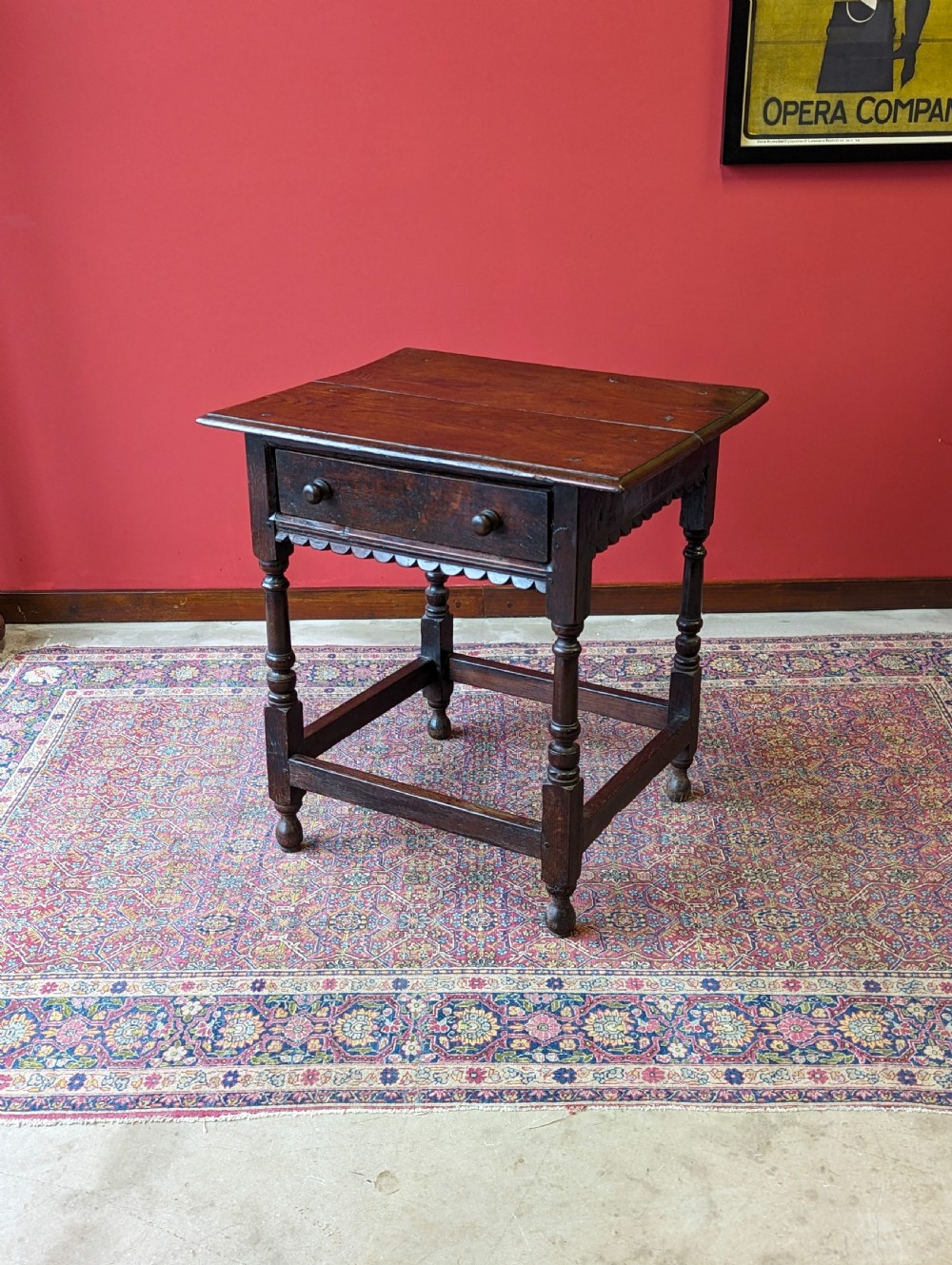 Antique 17th Century Oak Side Table
