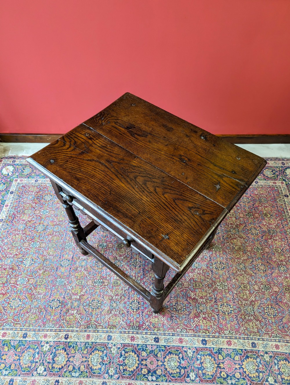 Antique 17th Century Oak Side Table View VI