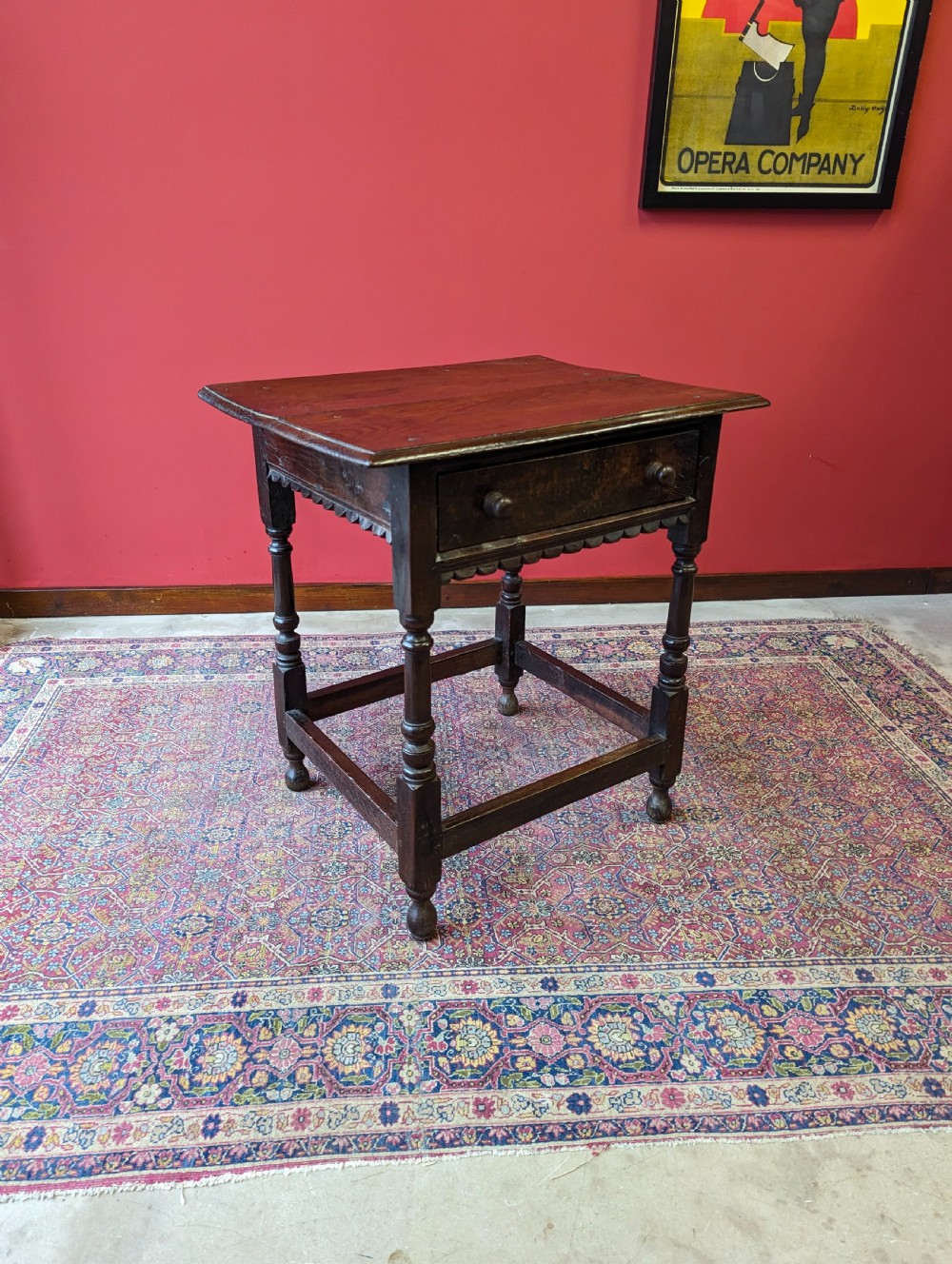 Antique 17th Century Oak Side Table View VIII