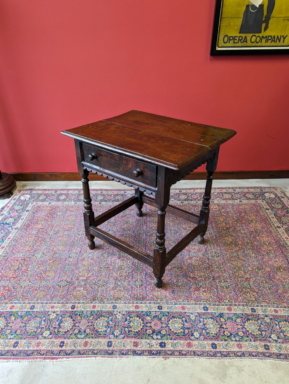 Antique 17th Century Oak Side Table View IX