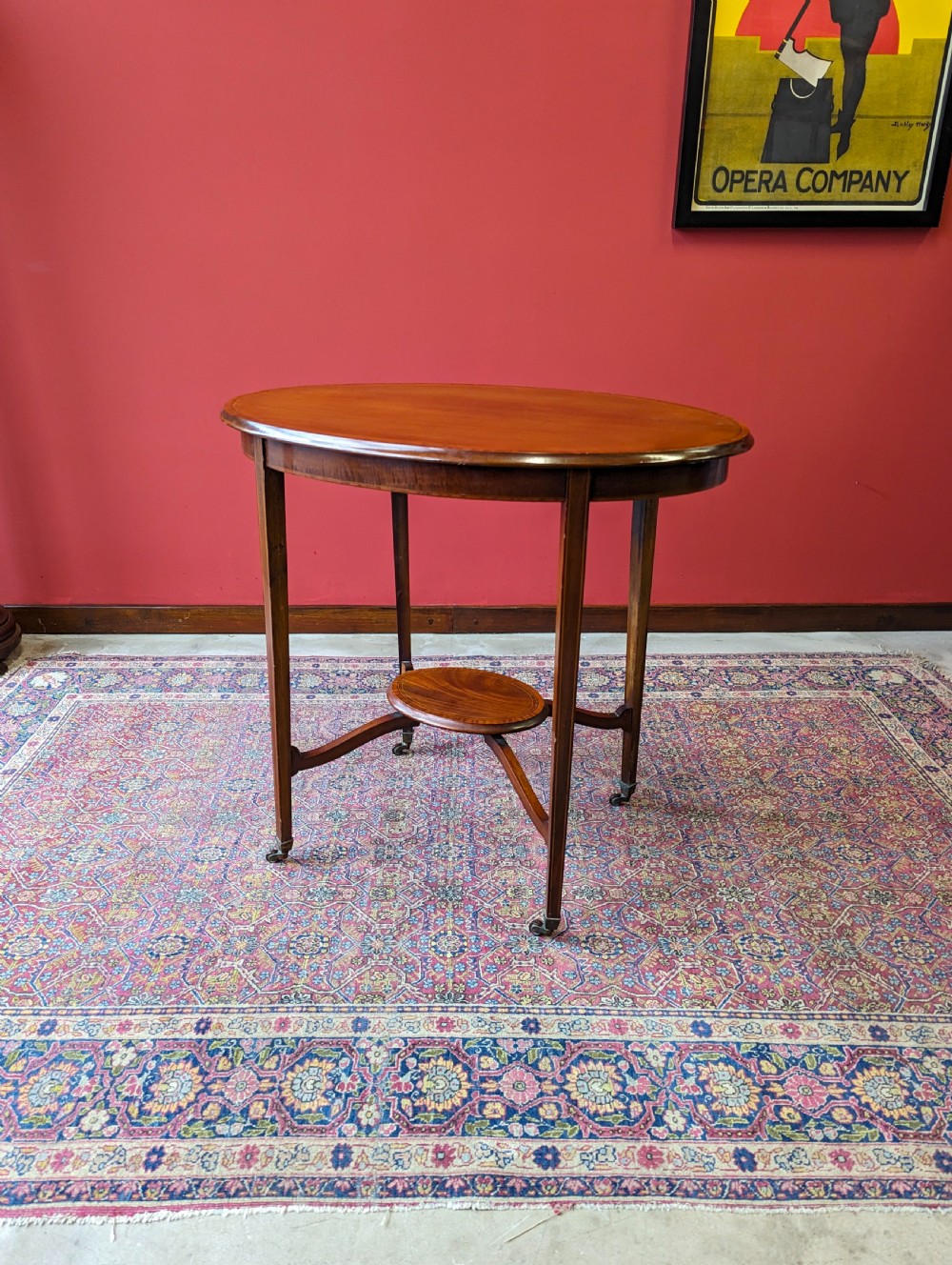 Antique Edwardian Oval Mahogany Occasional Table