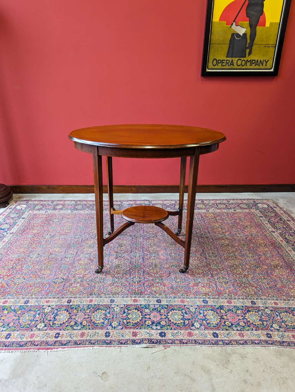 Antique Edwardian Oval Mahogany Occasional Table View II