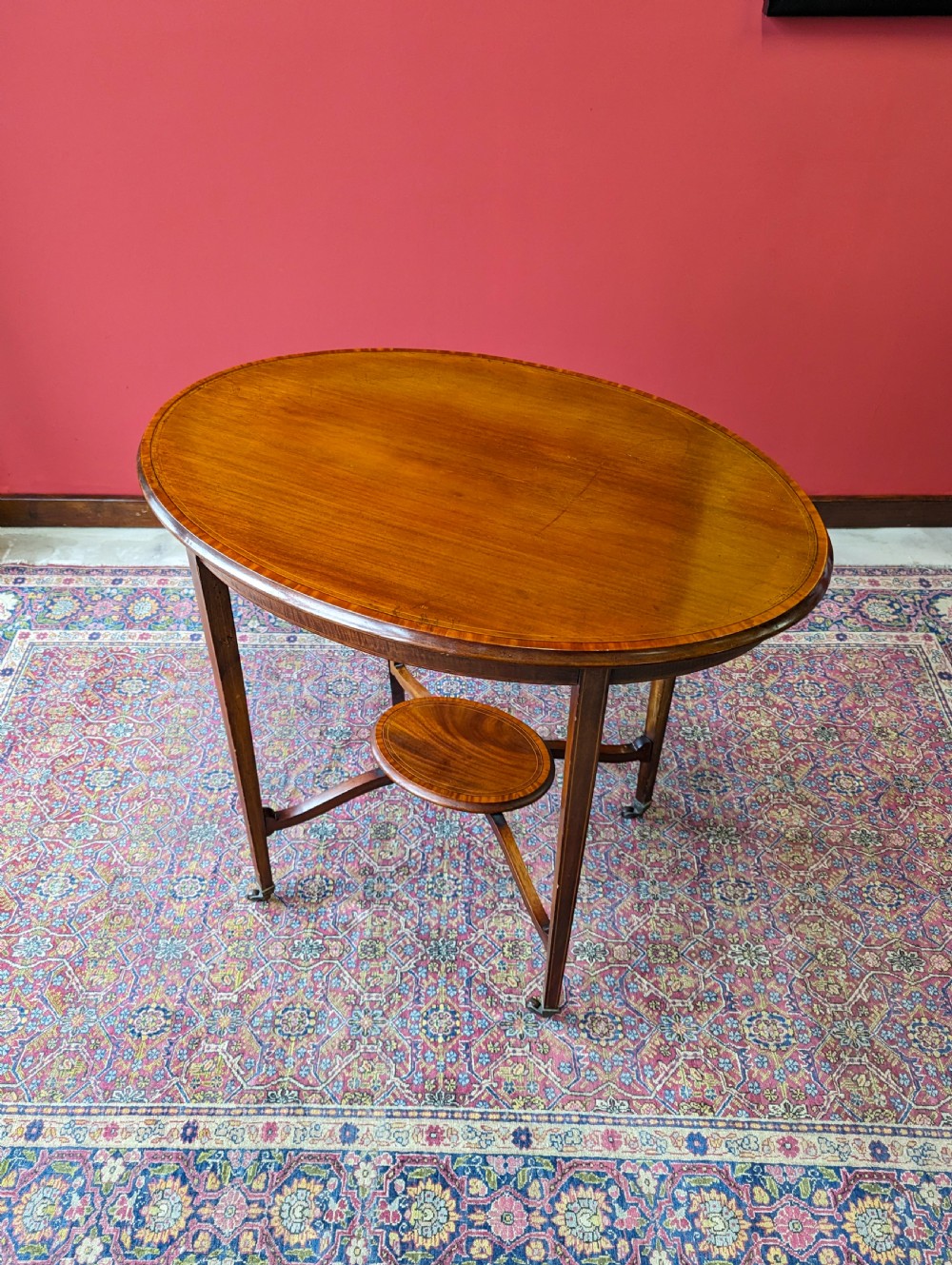 Antique Edwardian Oval Mahogany Occasional Table View III