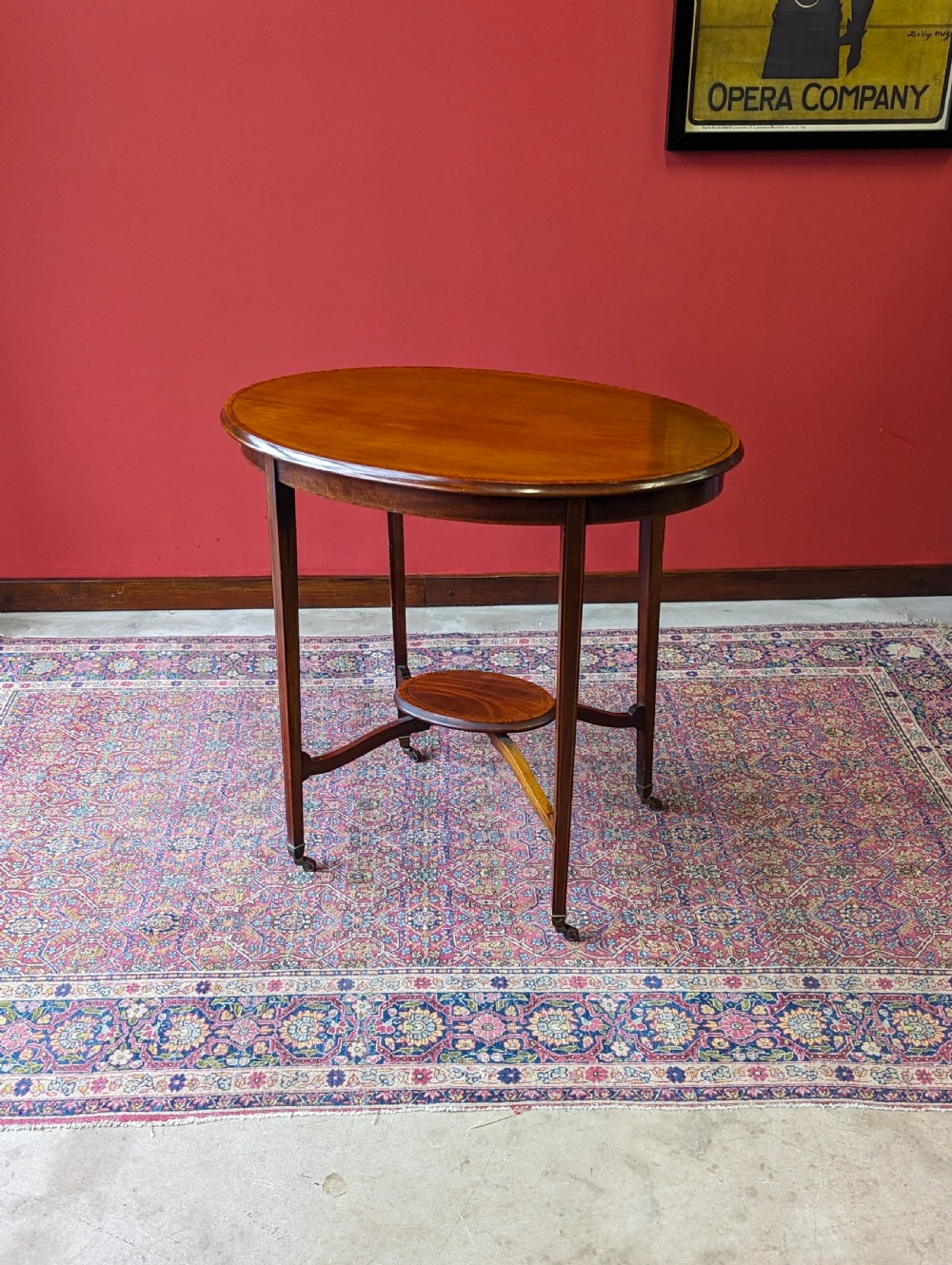 Antique Edwardian Oval Mahogany Occasional Table View IV