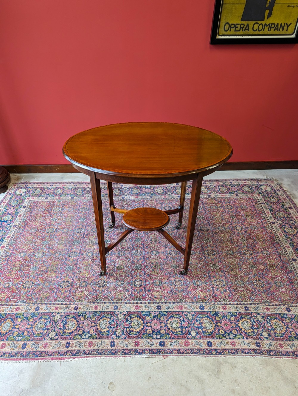 Antique Edwardian Oval Mahogany Occasional Table View VII