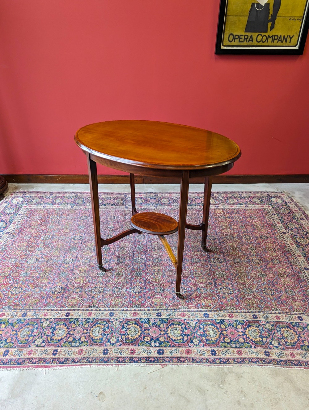 Antique Edwardian Oval Mahogany Occasional Table View VIII