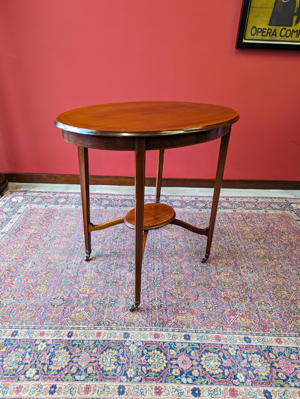 Antique Edwardian Oval Mahogany Occasional Table View IX