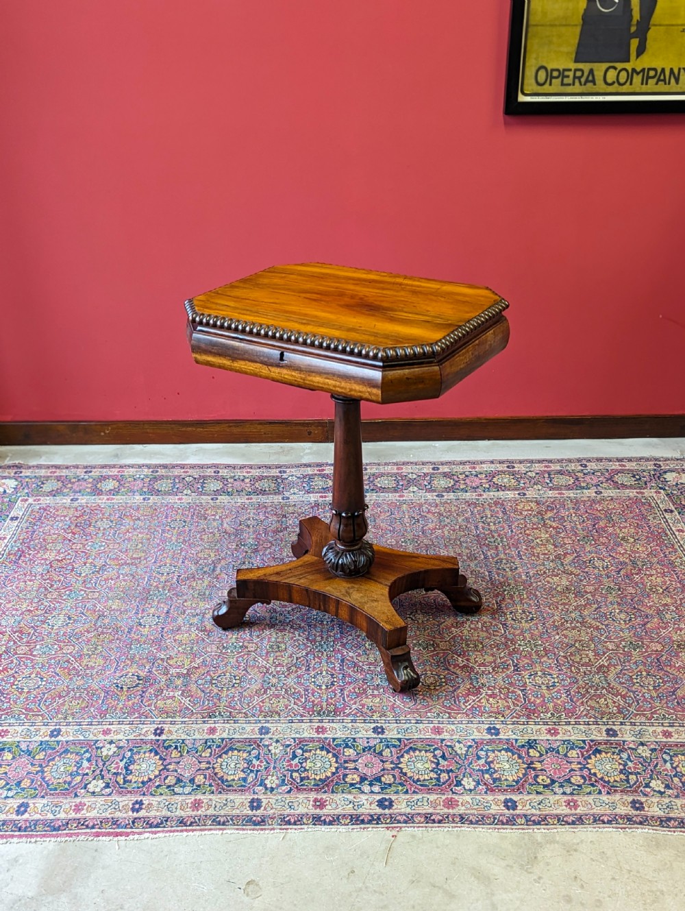 Antique William IV Mahogany Sewing Table / Work Table