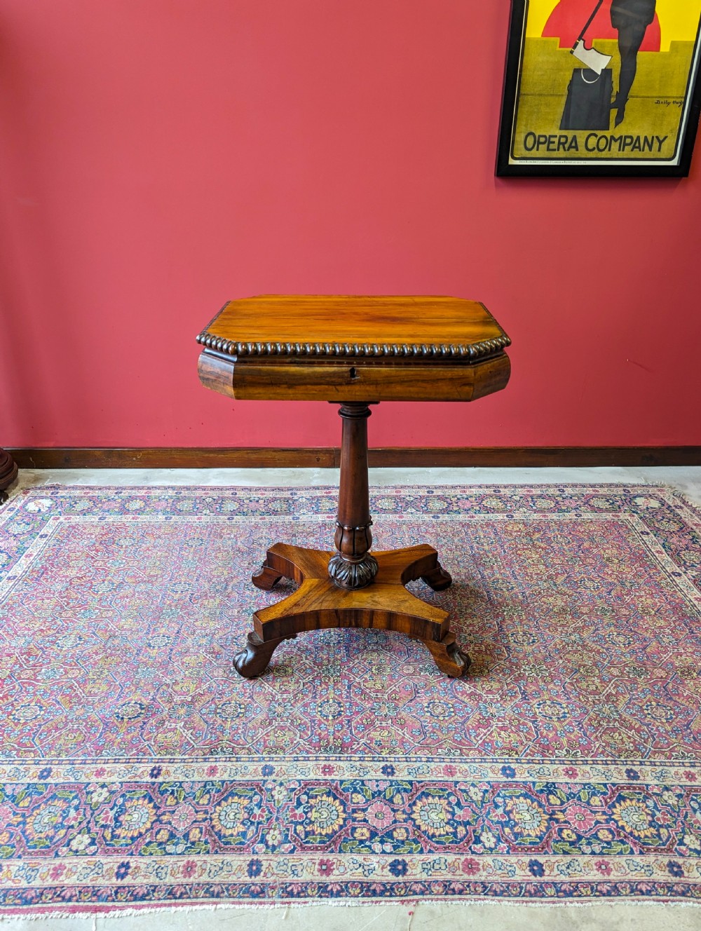 Antique William IV Mahogany Sewing Table / Work Table View II