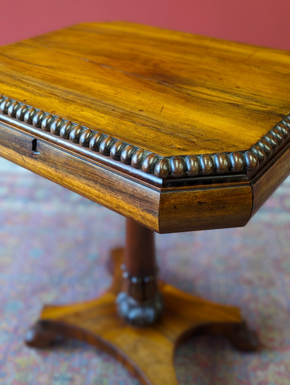 Antique William IV Mahogany Sewing Table / Work Table View III
