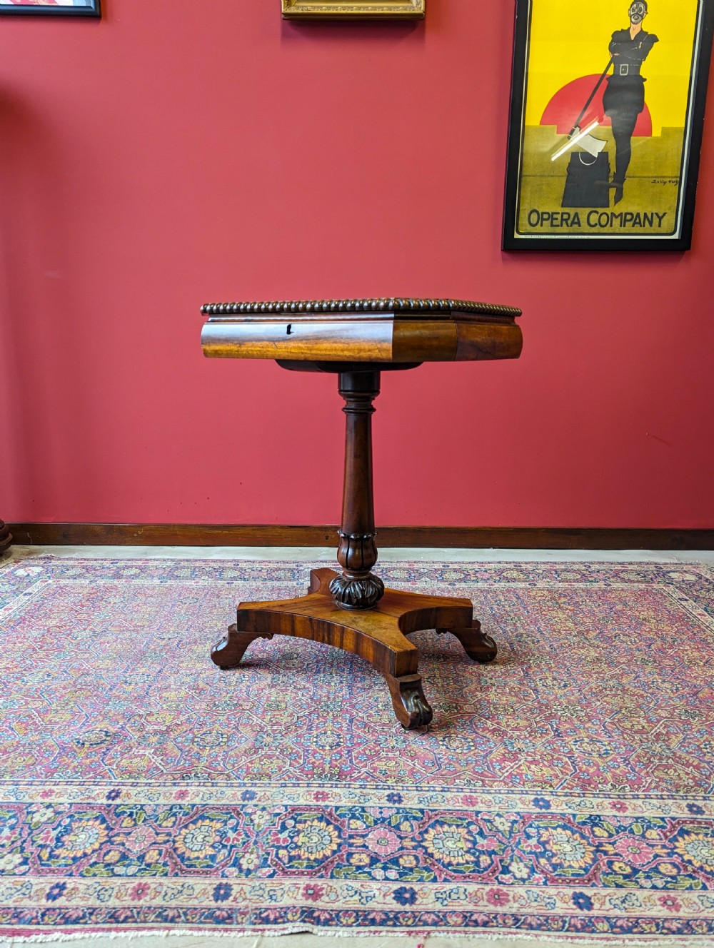 Antique William IV Mahogany Sewing Table / Work Table View V