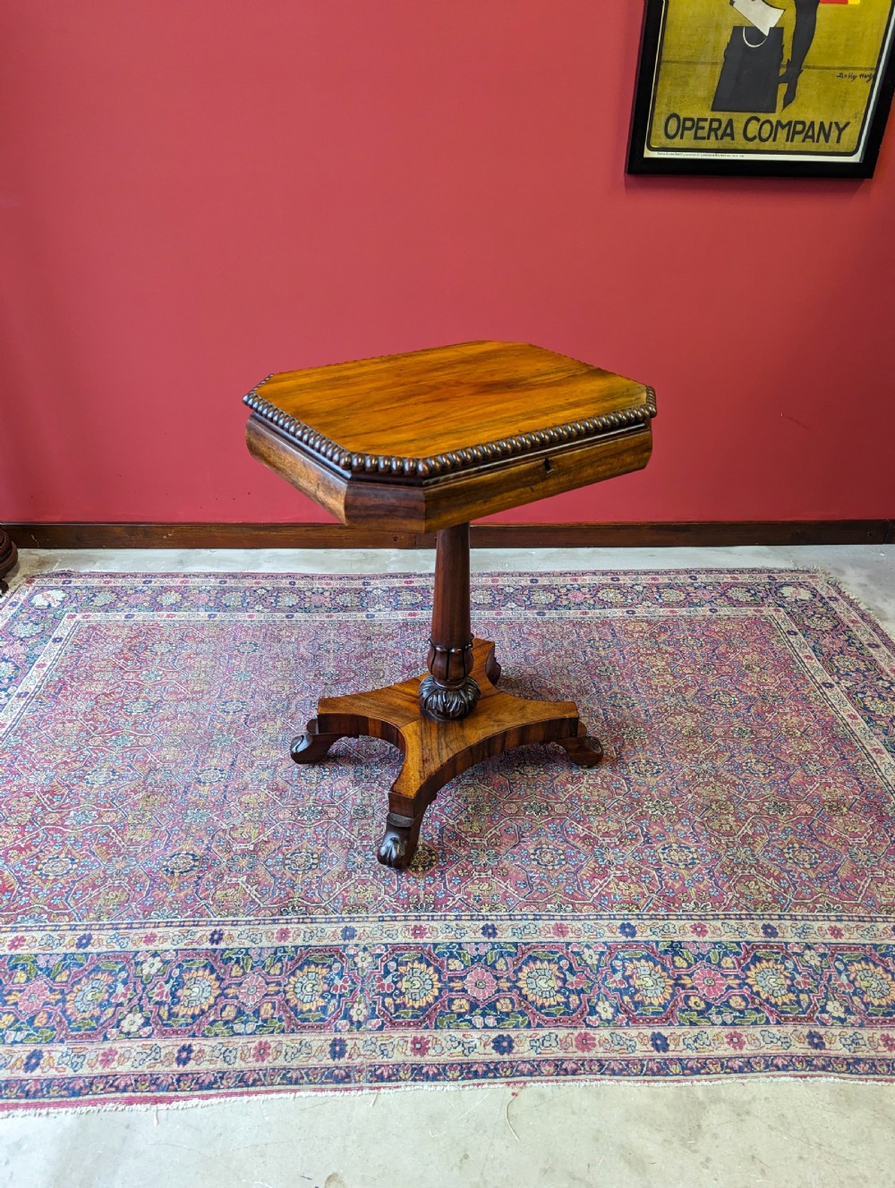 Antique William IV Mahogany Sewing Table / Work Table View VIII