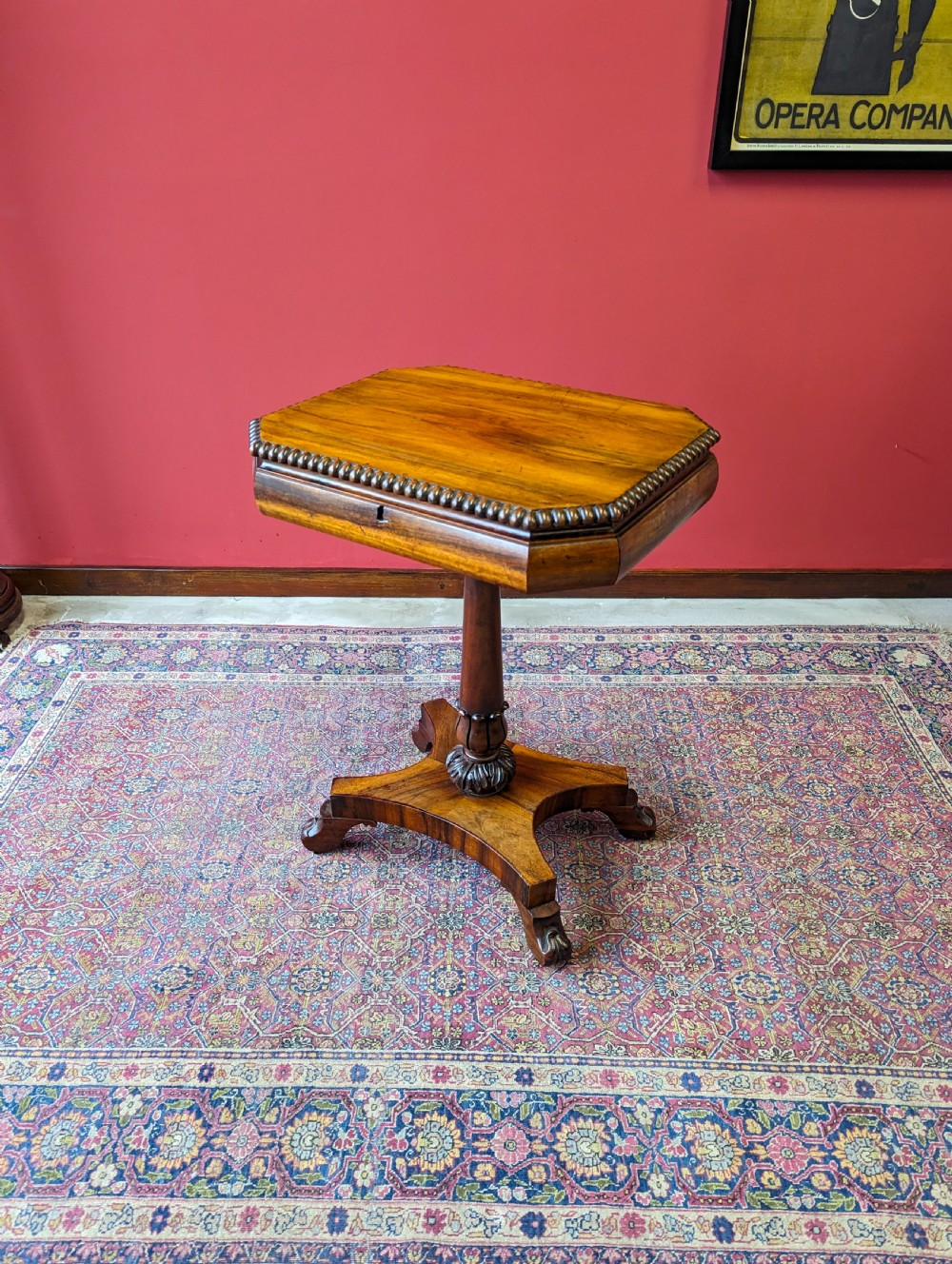 Antique William IV Mahogany Sewing Table / Work Table View X
