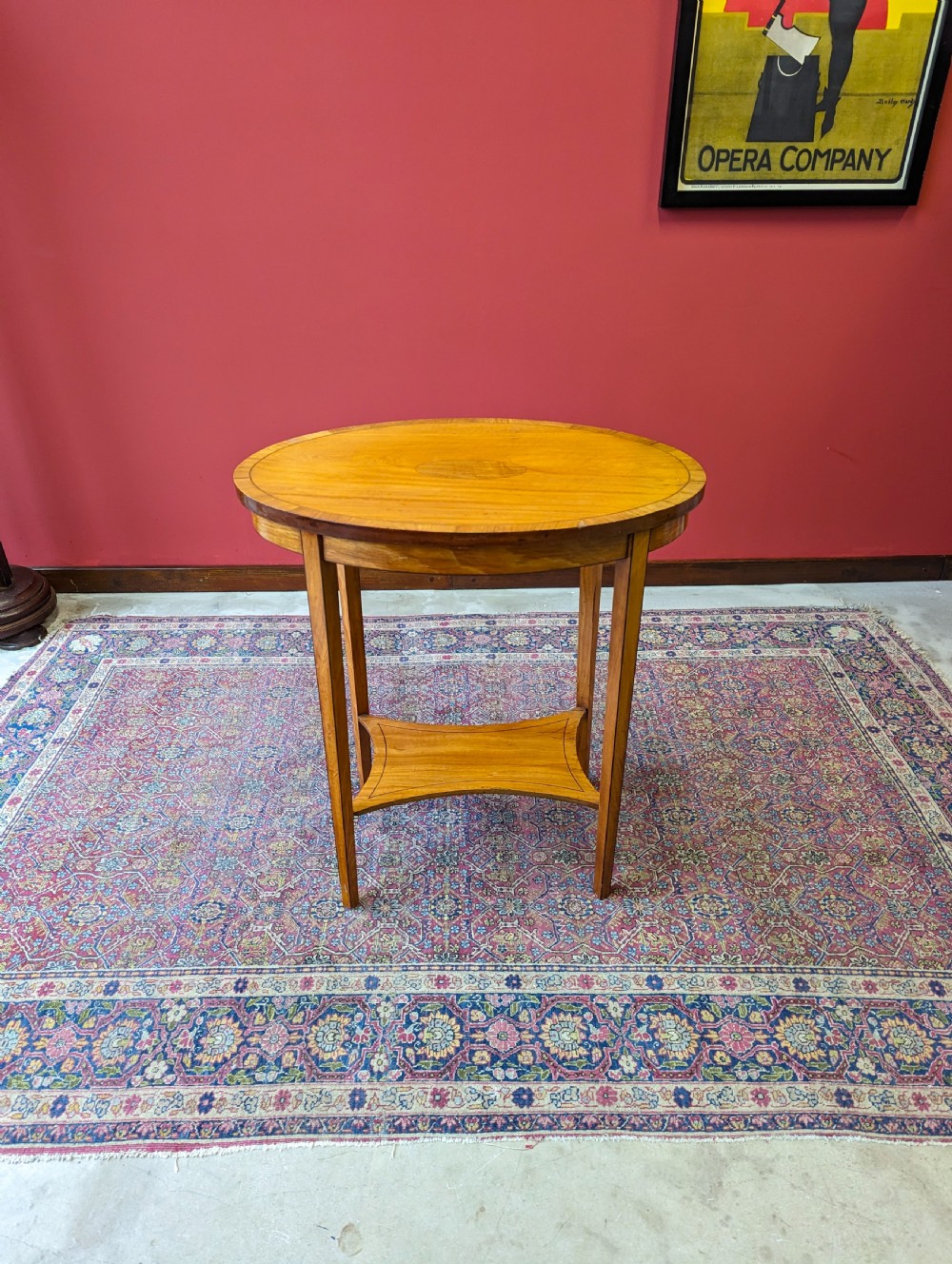 Antique Edwardian Yew Oval Occasional Table View IV