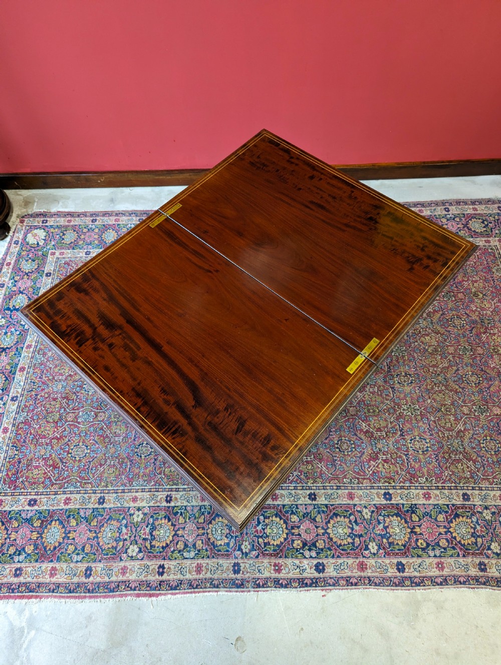 Antique Edwardian Inlaid Mahogany Tea Table View III