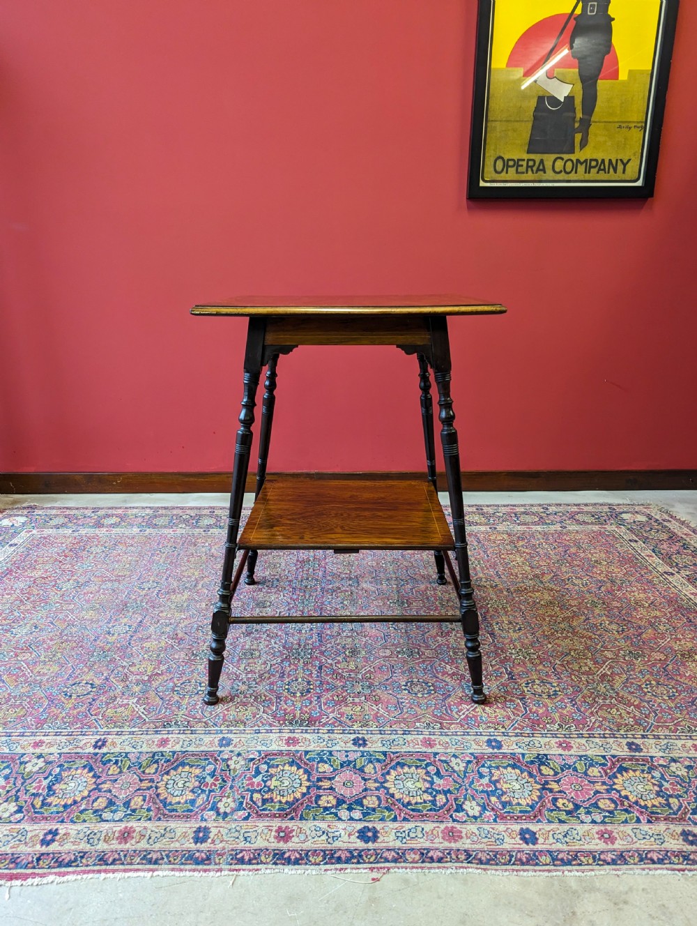 Antique 19th Century Square Rosewood Occasional Table View II