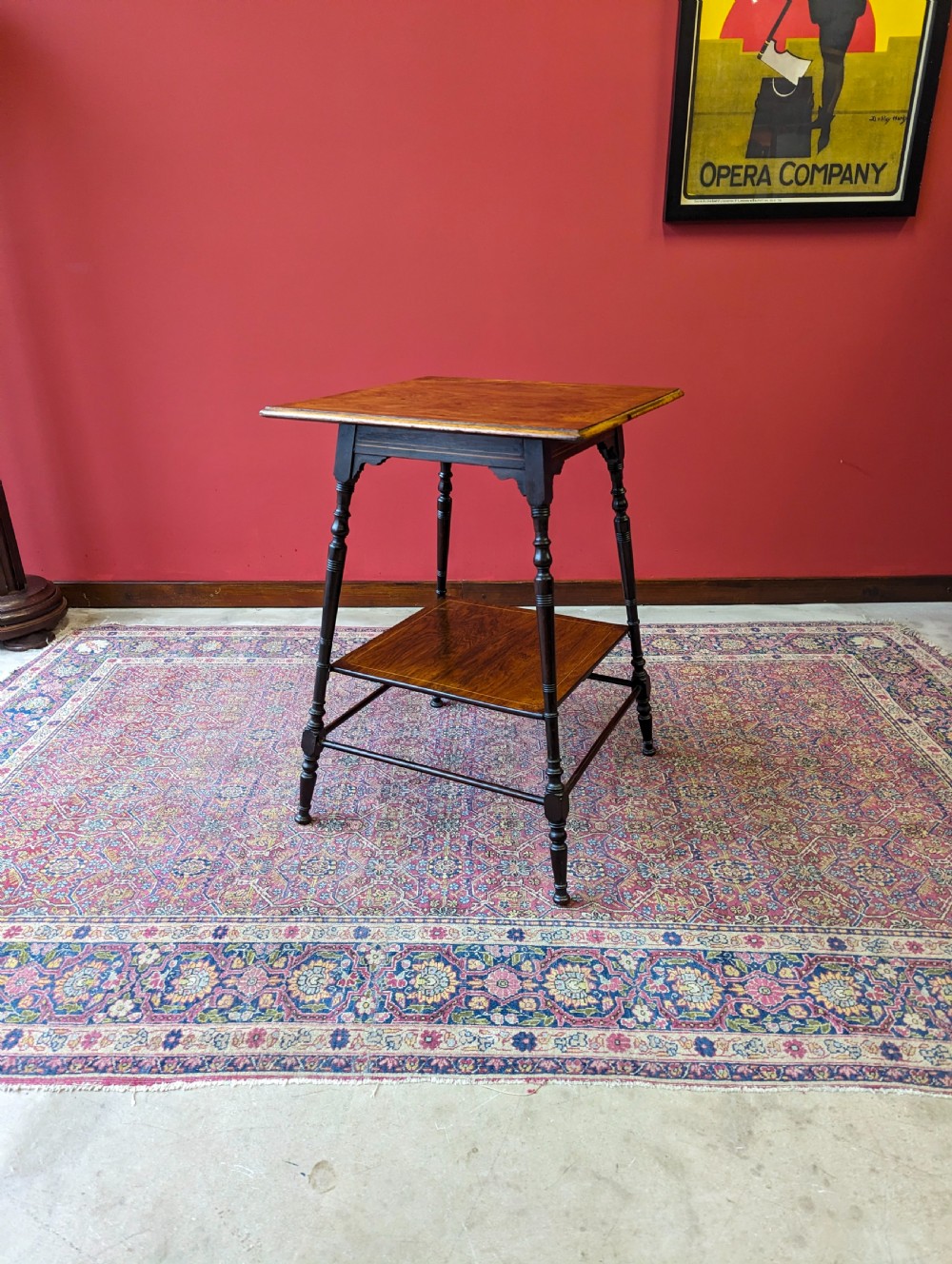 Antique 19th Century Square Rosewood Occasional Table View III