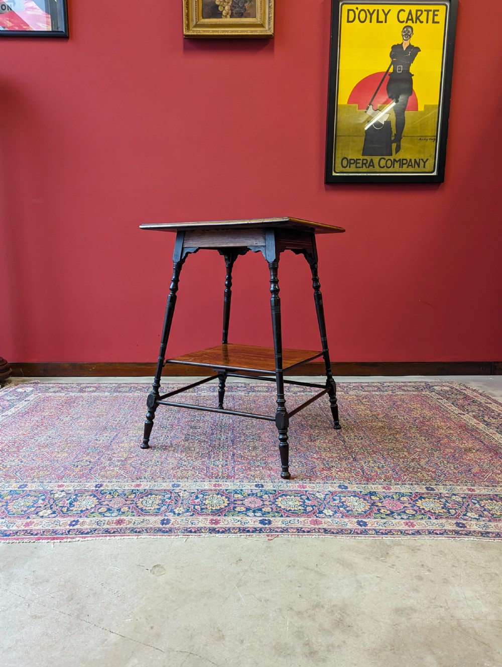 Antique 19th Century Square Rosewood Occasional Table View V