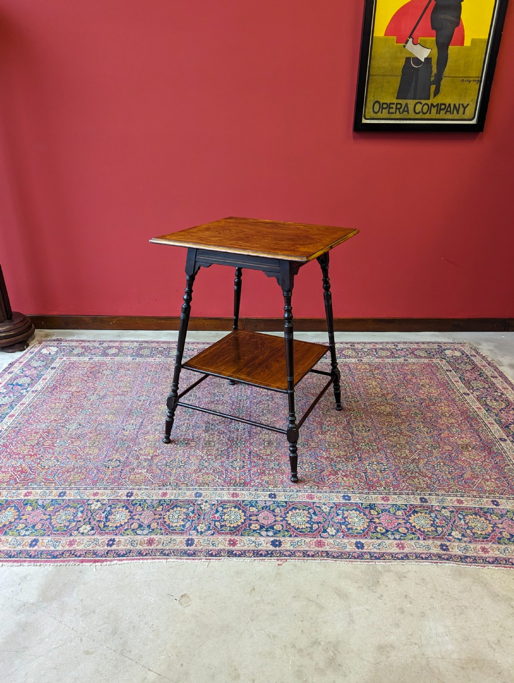 Antique 19th Century Square Rosewood Occasional Table View VII