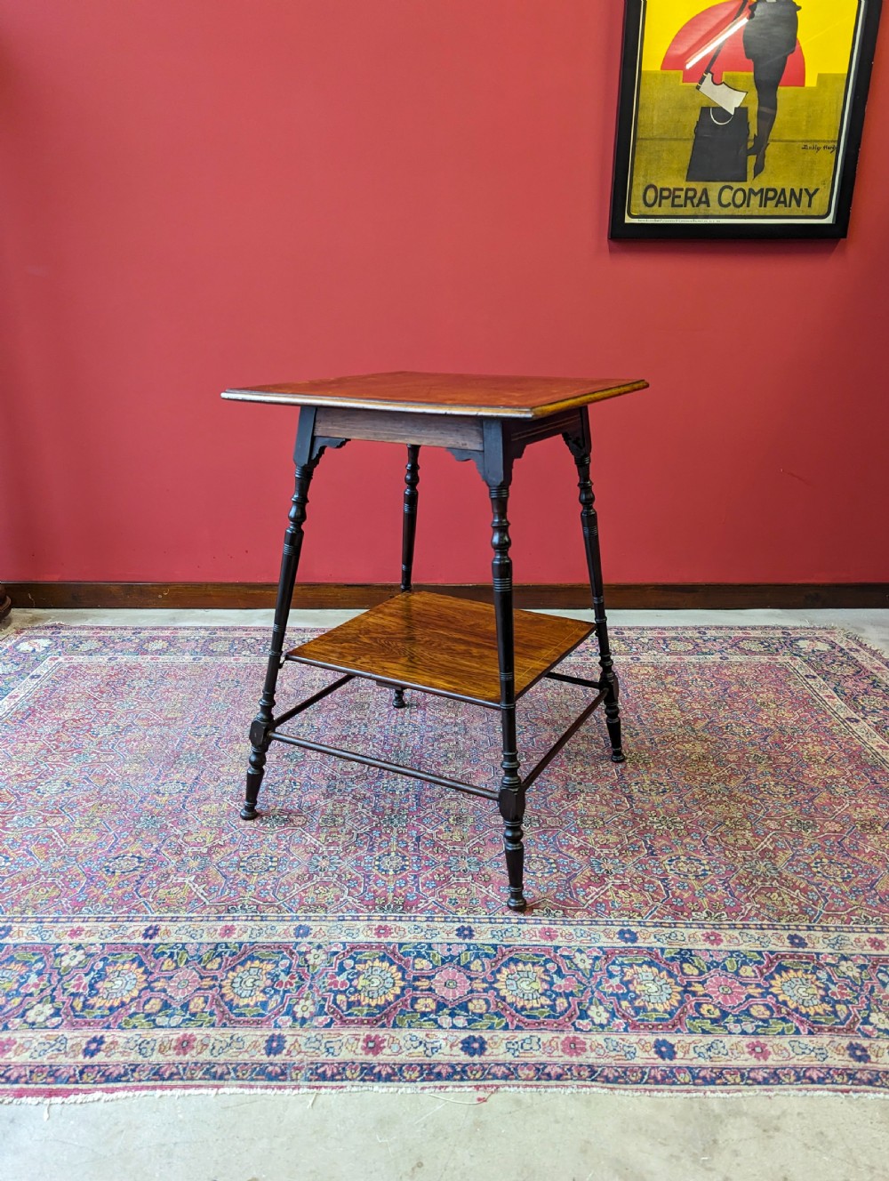Antique 19th Century Square Rosewood Occasional Table View X