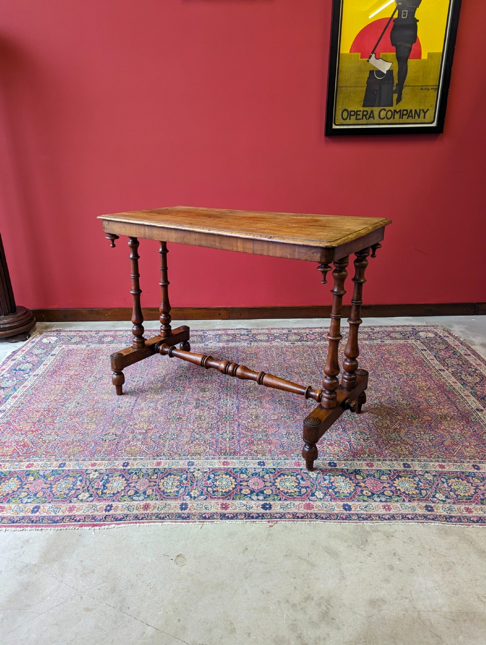 Antique 19th Century Walnut Side Table View VI