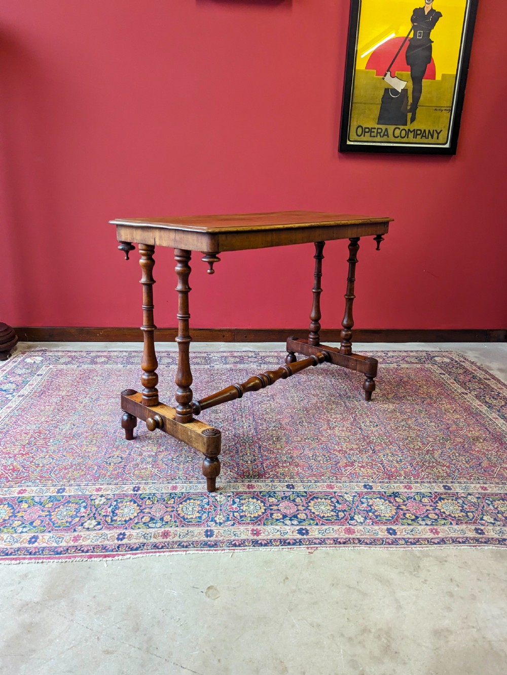 Antique 19th Century Walnut Side Table View IX