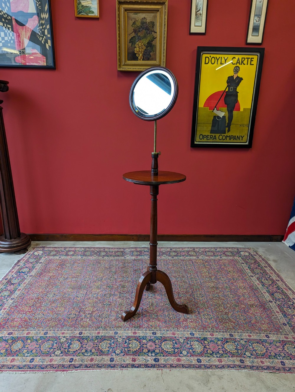 Antique Edwardian Mahogany Mirrored Shaving Stand View III