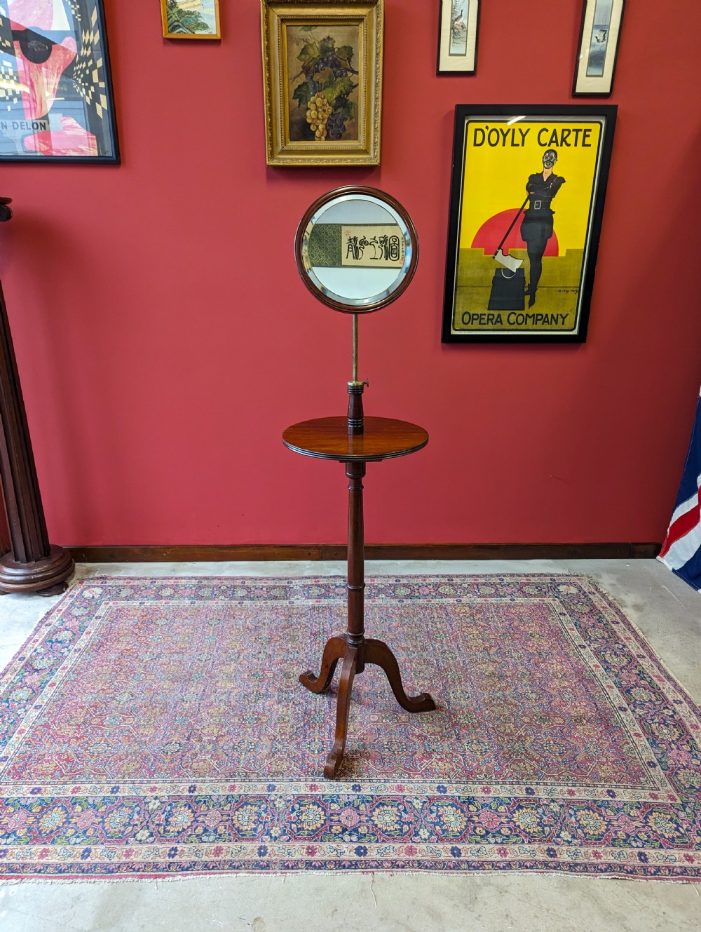 Antique Edwardian Mahogany Mirrored Shaving Stand View V